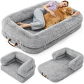 3-in-1 Flexible Oversized Dog Bed for Adults
