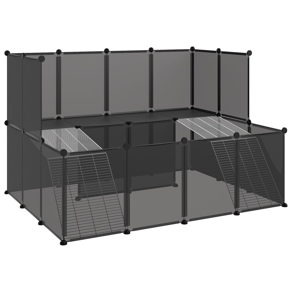 vidaXL Small Animal Cage DIY Small Animal House Rabbit Hutch PP and Steel