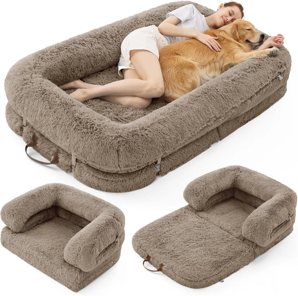 3-in-1 Flexible Oversized Dog Bed for Adults