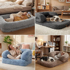 3-in-1 Flexible Oversized Dog Bed for Adults